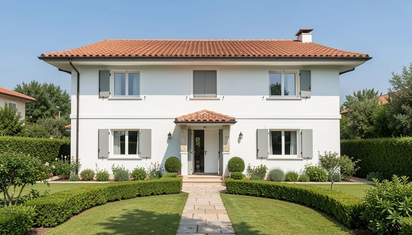 Tinteggiatura facciata di villa