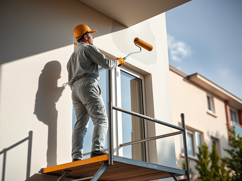 Facciata esterna rinnovata con pittura resistente