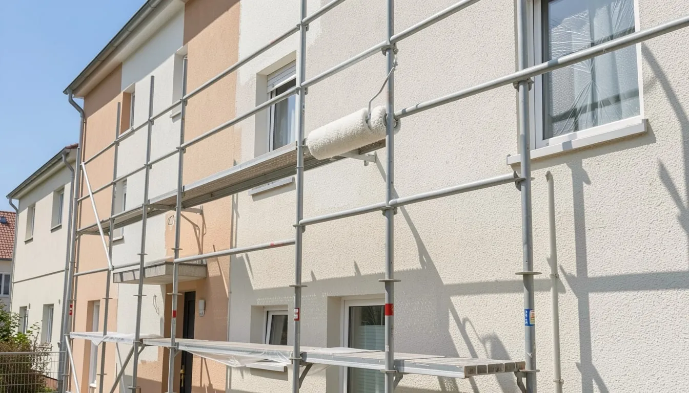 Facciata esterna rinnovata con pittura resistente