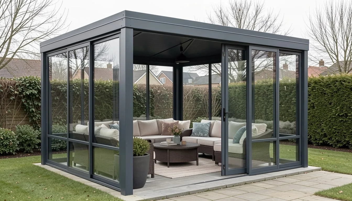 Pergola invernale / chiudibile — colore Antracite